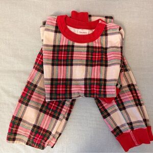 Hanna Andersson long sleeve red Plaid Kids Pajama Set - size 10
